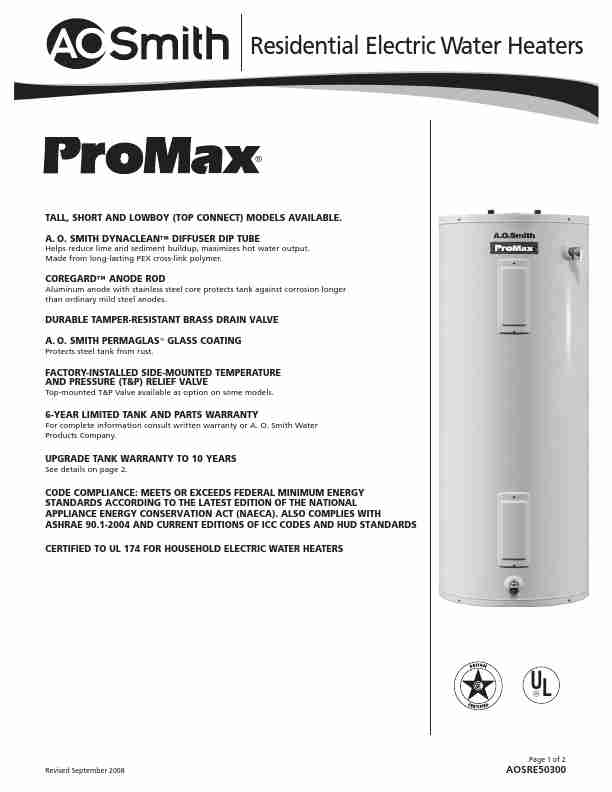 A O  Smith Water Heater PCT-40-page_pdf